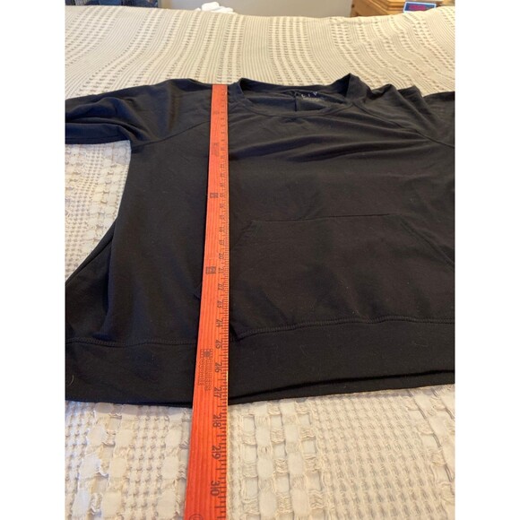 Livi Lane Bryant Sweatshirt Size 18 / 20 Black Raglan Sleeve Pass through Pocket - Picture 9 of 10